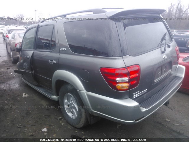 5TDZT34A23S180151 - 2003 TOYOTA SEQUOIA SR5 GRAY photo 3