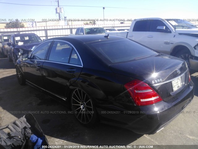 WDDNG71X38A196355 - 2008 MERCEDES-BENZ S 550 BLACK photo 3