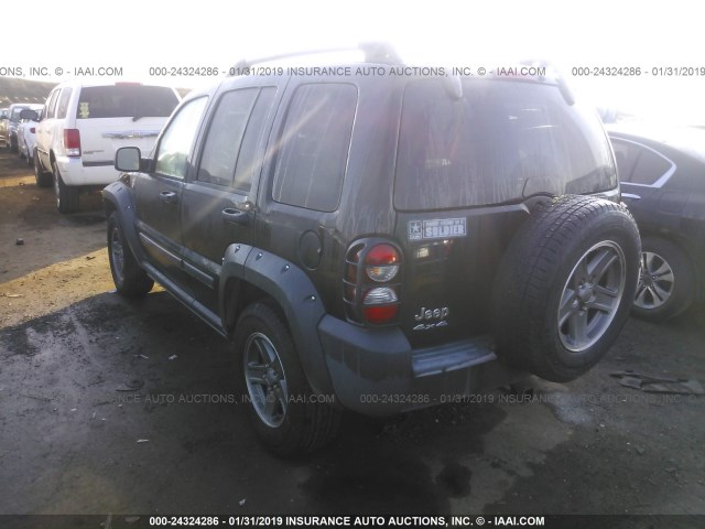 1J4GL38K45W711485 - 2005 JEEP LIBERTY RENEGADE BLACK photo 3