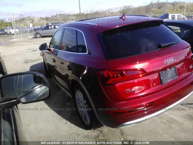 WA1BNAFY9J2119520 - 2018 AUDI Q5 PREMIUM PLUS RED photo 3