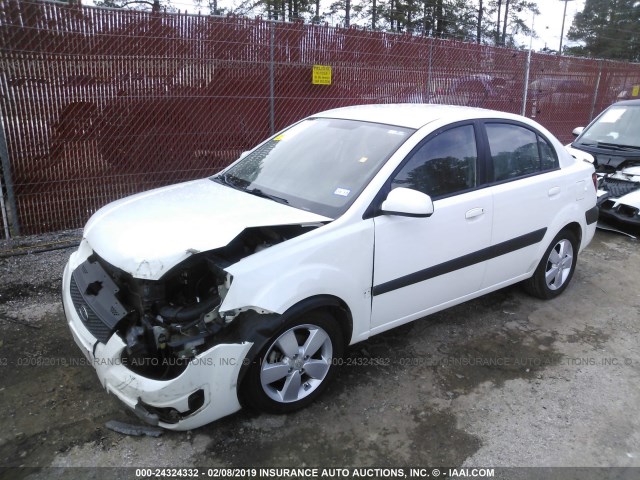 KNADE223596556768 - 2009 KIA RIO LX/SX WHITE photo 2