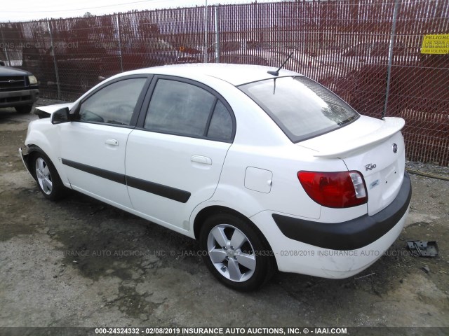 KNADE223596556768 - 2009 KIA RIO LX/SX WHITE photo 3