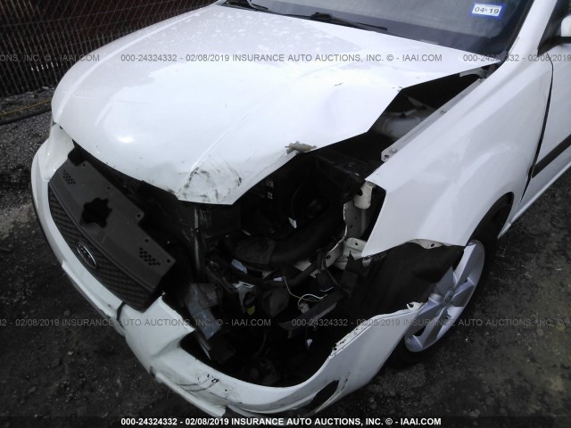 KNADE223596556768 - 2009 KIA RIO LX/SX WHITE photo 6