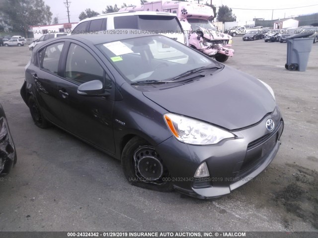 JTDKDTB32C1503498 - 2012 TOYOTA PRIUS C GRAY photo 1