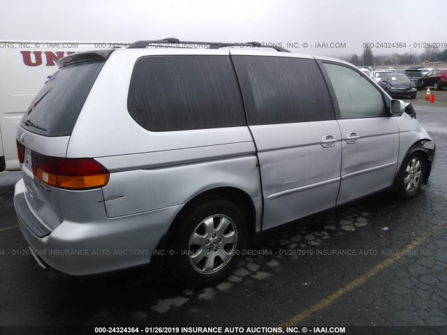 5FNRL18963B028611 - 2003 HONDA ODYSSEY EXL SILVER photo 4