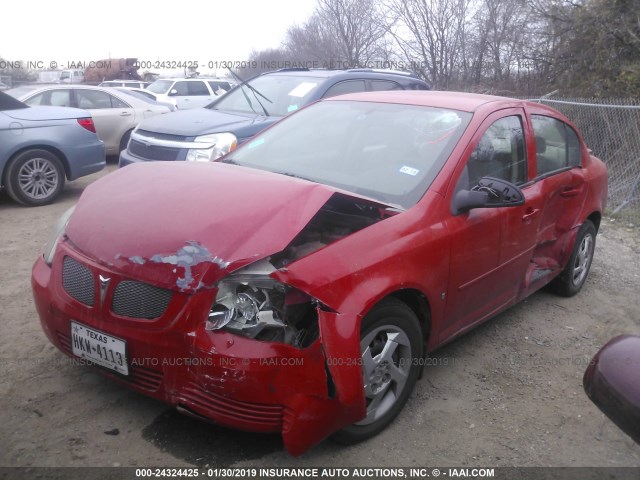 1G2AJ55F687266450 - 2008 PONTIAC G5 RED photo 2