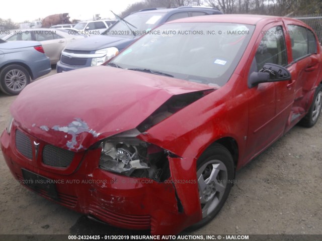 1G2AJ55F687266450 - 2008 PONTIAC G5 RED photo 6