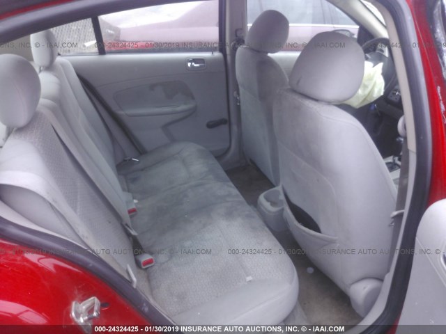 1G2AJ55F687266450 - 2008 PONTIAC G5 RED photo 8
