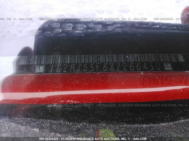 1G2AJ55F687266450 - 2008 PONTIAC G5 RED photo 9