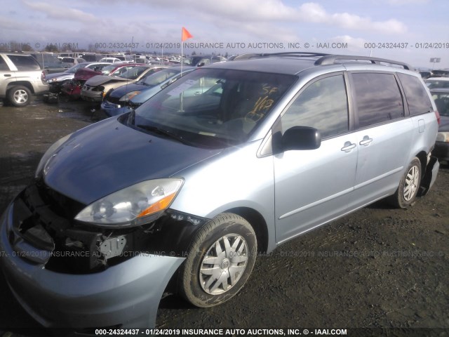 5TDZK23C59S288630 - 2009 TOYOTA SIENNA CE/LE BLUE photo 2