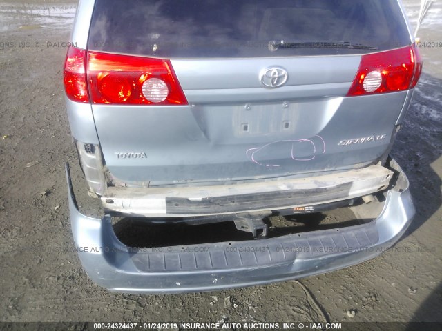 5TDZK23C59S288630 - 2009 TOYOTA SIENNA CE/LE BLUE photo 6