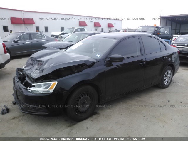 3VW2K7AJ8DM382250 - 2013 VOLKSWAGEN JETTA S BLACK photo 2