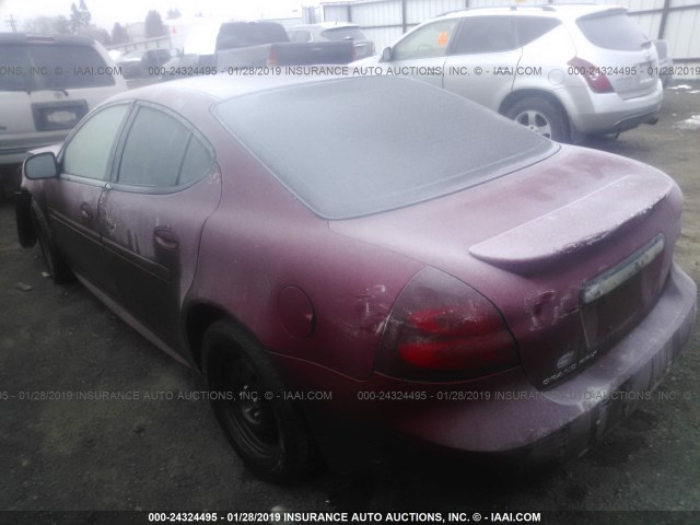 2G2WP522051257516 - 2005 PONTIAC GRAND PRIX MAROON photo 3