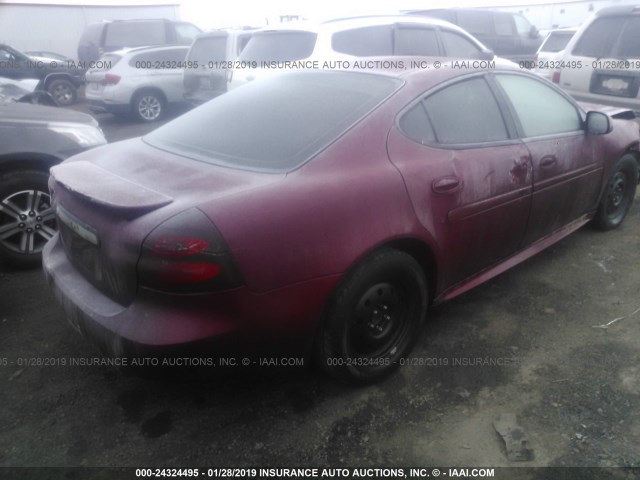 2G2WP522051257516 - 2005 PONTIAC GRAND PRIX MAROON photo 4