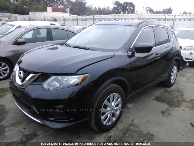 5N1AT2MNXGC833368 - 2016 NISSAN ROGUE S/SL/SV BLACK photo 2