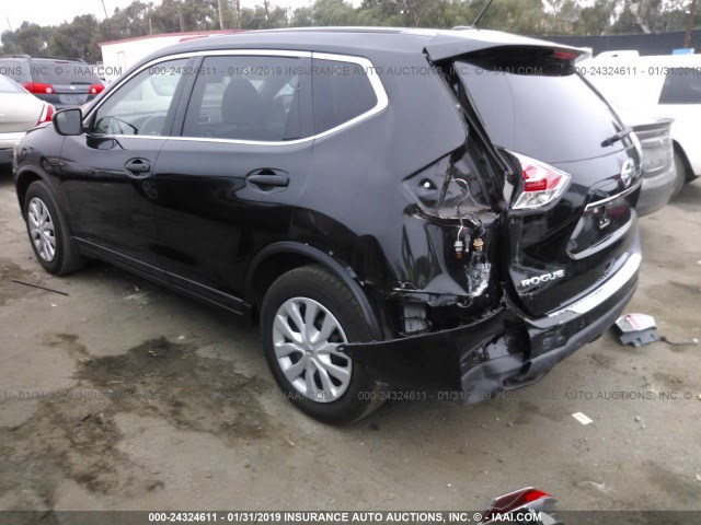 5N1AT2MNXGC833368 - 2016 NISSAN ROGUE S/SL/SV BLACK photo 3