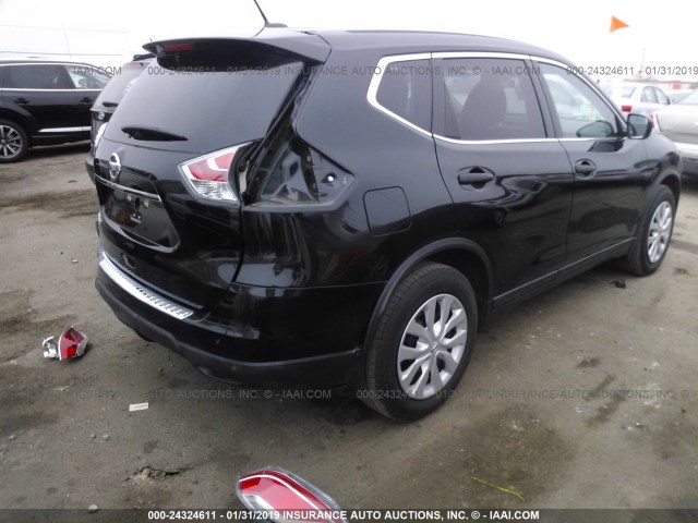 5N1AT2MNXGC833368 - 2016 NISSAN ROGUE S/SL/SV BLACK photo 4