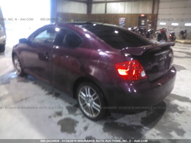 JTKDE177070151256 - 2007 TOYOTA SCION TC 勃艮第红 照片 3