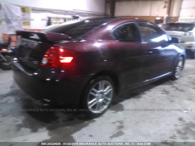 JTKDE177070151256 - 2007 TOYOTA SCION TC 勃艮第红 照片 4