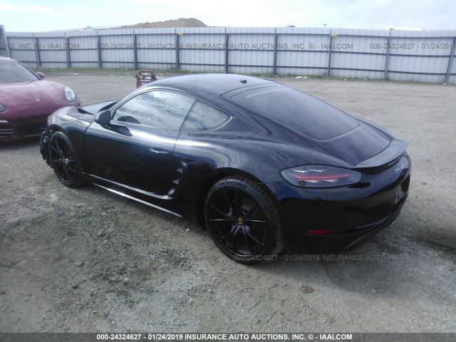 WP0AA2A85JK260210 - 2018 PORSCHE CAYMAN BLACK photo 3