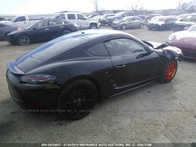 WP0AA2A85JK260210 - 2018 PORSCHE CAYMAN BLACK photo 4