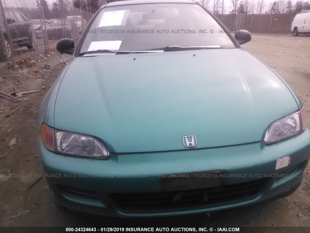 1HGEJ2227RL041963 - 1994 HONDA CIVIC DX TEAL photo 6