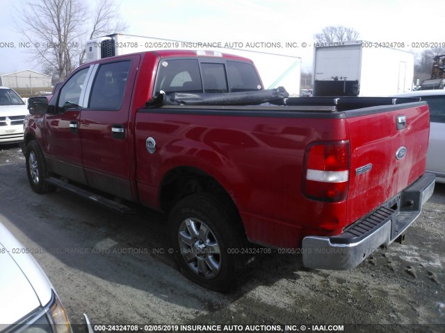 1FTPW14515FA14387 - 2005 FORD F150 SUPERCREW RED photo 3