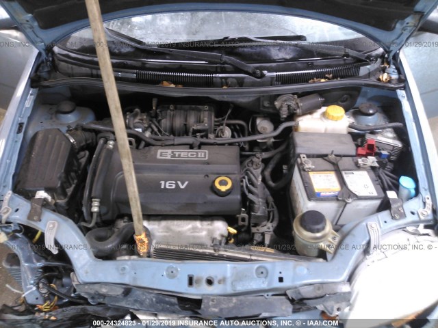 KL1TD66648B009260 - 2008 CHEVROLET AVEO LS BLUE photo 10