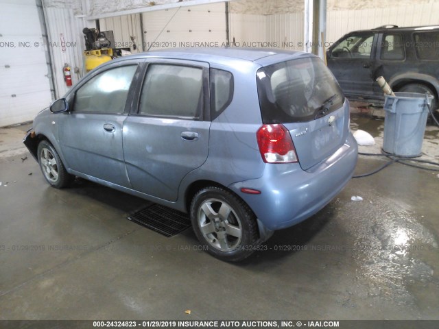 KL1TD66648B009260 - 2008 CHEVROLET AVEO LS BLUE photo 3