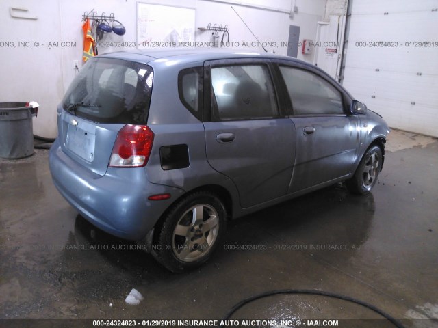 KL1TD66648B009260 - 2008 CHEVROLET AVEO LS BLUE photo 4