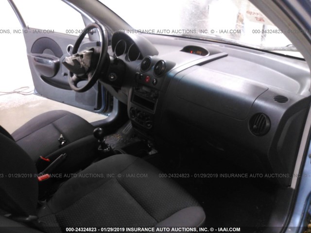 KL1TD66648B009260 - 2008 CHEVROLET AVEO LS BLUE photo 5