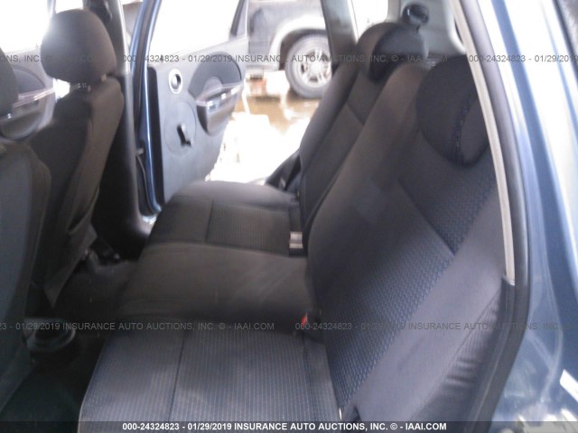 KL1TD66648B009260 - 2008 CHEVROLET AVEO LS BLUE photo 8