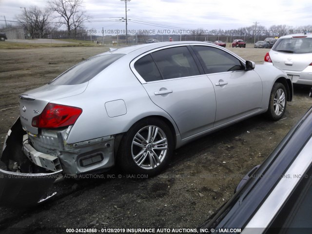 JN1DV6AR2BM450539 - 2011 INFINITI G25 SILVER photo 4