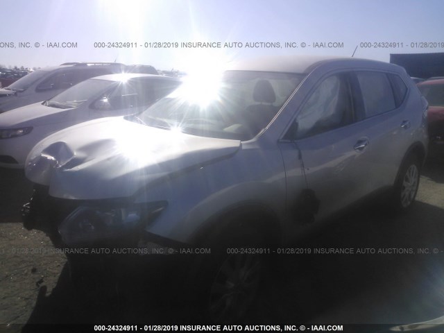 KNMAT2MT3FP512248 - 2015 NISSAN ROGUE S/SL/SV SILVER photo 2