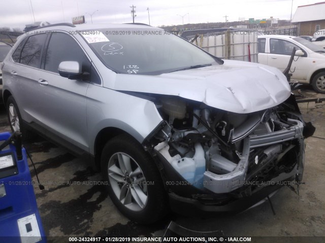 2FMPK3J98HBB96623 - 2017 FORD EDGE SEL SILVER photo 1