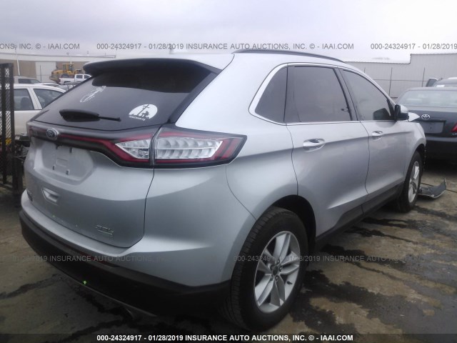 2FMPK3J98HBB96623 - 2017 FORD EDGE SEL SILVER photo 4