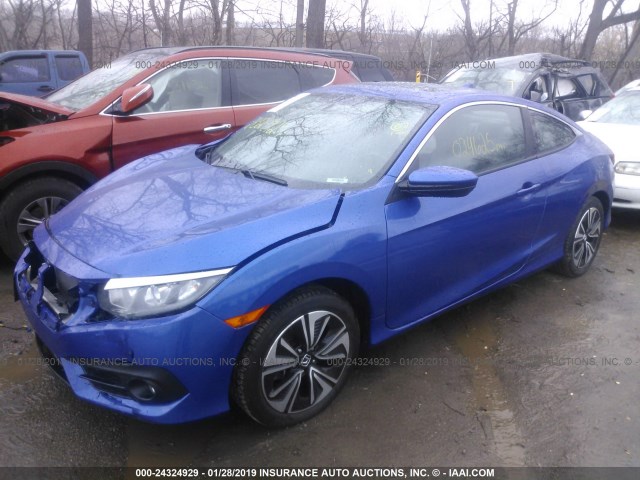 2HGFC3B75HH355607 - 2017 HONDA CIVIC EXL ლურჯი ფოტო 2