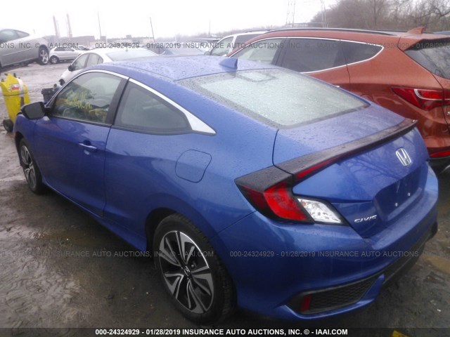 2HGFC3B75HH355607 - 2017 HONDA CIVIC EXL ლურჯი ფოტო 3