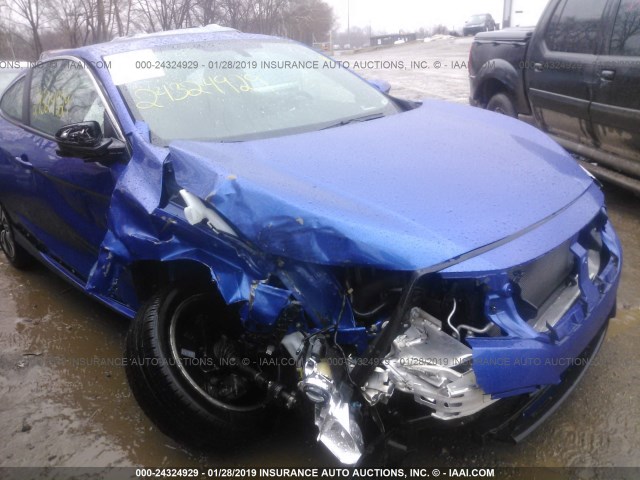 2HGFC3B75HH355607 - 2017 HONDA CIVIC EXL ლურჯი ფოტო 6