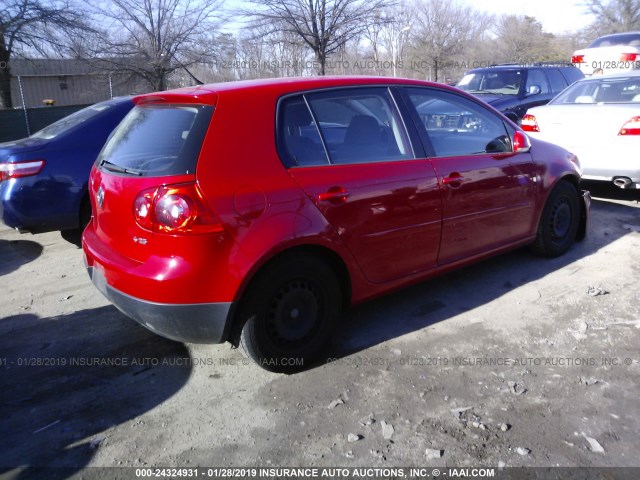 WVWDA71K18W203396 - 2008 VOLKSWAGEN RABBIT RED photo 4