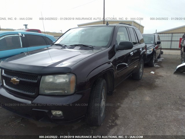 1GNDT13SX82155254 - 2008 CHEVROLET TRAILBLAZER LS/LT PURPLE photo 2