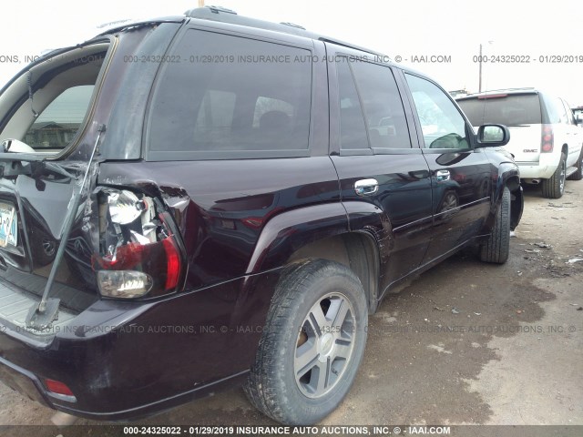 1GNDT13SX82155254 - 2008 CHEVROLET TRAILBLAZER LS/LT PURPLE photo 4