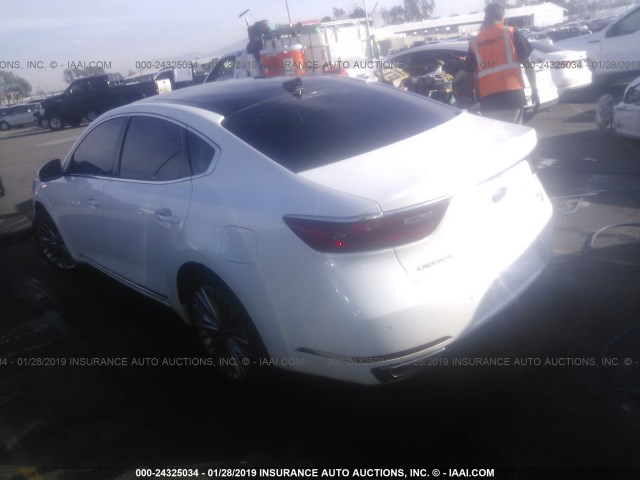 KNALC4J10H5078941 - 2017 KIA CADENZA PREMIUM/LIMITED WHITE photo 3