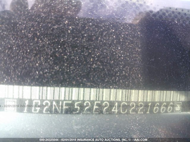 1G2NF52E24C221666 - 2004 PONTIAC GRAND AM SE1 SILVER photo 9