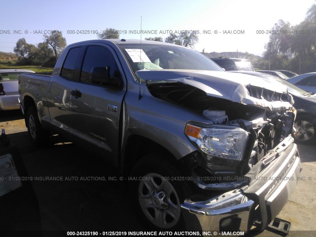 5TFRY5F16HX224776 - 2017 TOYOTA TUNDRA DOUBLE CAB SR/SR5 GRAY photo 1