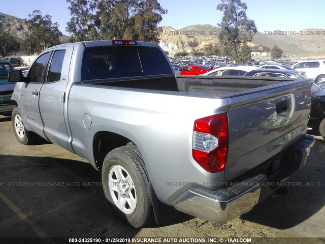 5TFRY5F16HX224776 - 2017 TOYOTA TUNDRA DOUBLE CAB SR/SR5 GRAY photo 3