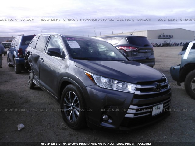 5TDJZRFH2JS523353 - 2018 TOYOTA HIGHLANDER SE/XLE GRAY photo 1