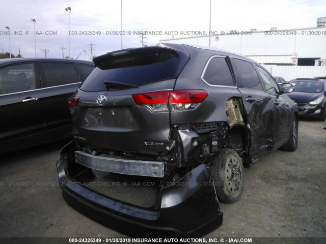 5TDJZRFH2JS523353 - 2018 TOYOTA HIGHLANDER SE/XLE GRAY photo 4