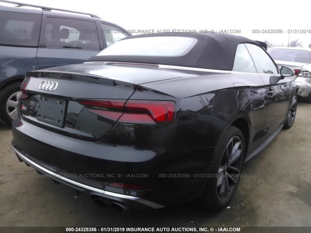 WAUY4GF55JN007997 - 2018 AUDI S5 PREMIUM PLUS BLACK photo 4