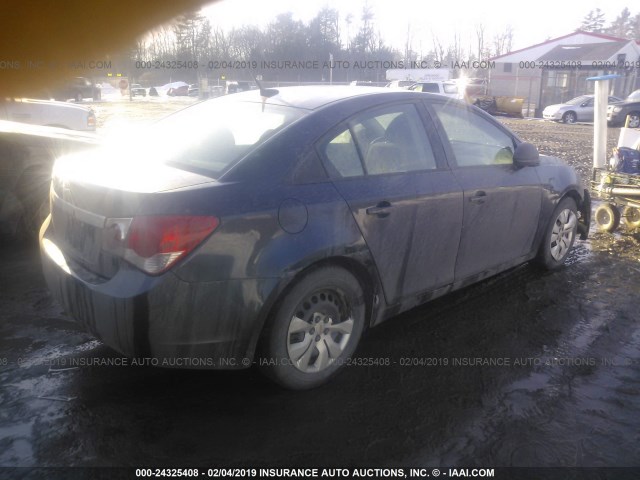 1G1PA5SG6E7145957 - 2014 CHEVROLET CRUZE LS BLUE photo 4